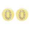 Brass Micro Pave Clear Cubic Zirconia Beads KK-T030-LA843-OX3-1