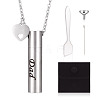 1Pc Word 304 Stainless Steel Column Urn Ashes Necklace DIY-TA0010-07D-1