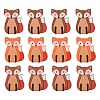 12Pcs 3 Colors Cartoon Fox Silicone Focal Beads JX716A-2