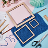 Wooden Square Frame Crochet Ruler DIY-WH0033-89-4