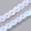 Plastic Paillette/Sequins Chain Rolls LS-PVC-WH0005-01J-1