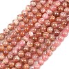 Natural Rhodonite Beads Strands G-Z153-A01-6mm-2