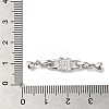 Brass Micro Pave Clear Cubic Zirconia Fold Over Clasps KK-B079-02P-3