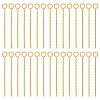 BENECREAT 60pcs Brass Twist Eye Pins KK-BC0013-50-1
