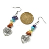 Natural & Synthetic Mixed Stone Chips Dangle Earrings EJEW-JE05390-3