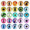 Eye Printed Glass Cabochons GGLA-BT0001-01-2