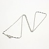 Tarnish Resistant Trendy Unisex 304 Stainless Steel Rectangle Link Chain Necklaces NJEW-M058-A-02-2