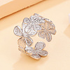 304 Stainless Steel Cuff Open Rings WG20B1A-01-1