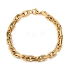 304 Stainless Steel Cable Chain Bracelets for Women Men BJEW-F529-04G-4