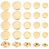 Olycraft 50Pcs 5 Styles 3-Hole Brass Buttons BUTT-OC0001-47G-1