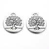 Tibetan Style Alloy Enamel Pendants Setting TIBEP-3395-AS-NR-1