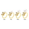 Flower Brass Micro Pave Cubic Zirconia Cuff Cup Peg Ring Settings KK-K297-23G-4