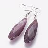 Natural Amethyst Dangle Earrings EJEW-G218-A03-2