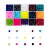 15 Colors Transparent Glass Beads FGLA-X0001-04-4mm-1