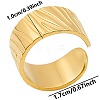 Minimalist 304 Stainless Steel Wide Band Cuff Open Rings for Women YZ5723-2-1