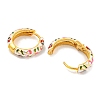 Rack Plating Brass Hoop Earrings EJEW-C102-46G-07-2