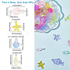 120Pcs 4 Style Transparent Acrylic Pendants TACR-SP0001-30-2