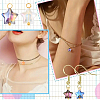 10Pcs Glass Pendants PALLOY-YW00065-01-6