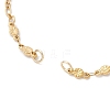 304 Stainless Steel Leaf Link Chain Bracelet Making AJEW-JB01433-2