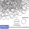 304 1000pcs Stainless Steel Open Jump Rings STAS-SP0001-71A-2