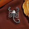 Scorpio Rhinestone Brooch Pin PW-WGA9516-02-1