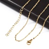 Ion Plating(IP) 304 Stainless Steel Cable Chain Necklace STAS-T040-PJ205-45-1