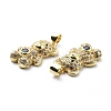 Brass Cubic Zirconia Pendants KK-G446-26G-04-3