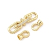 Brass Micro Pave Cubic Zirconia Fold Over Clasps KK-U059-07G-2