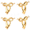 12Pcs 304 Stainless Steel Bowknot Connector Charms STAS-BBC0006-98-1