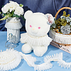 4 Yards Polyester Pleated Lace Trim OCOR-WH0085-42A-4