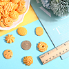 SUNNYCLUE 48Pcs 6 Styles Opaque Resin Imitation Cookies Cabochons RESI-SC0002-89-3
