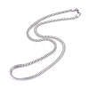 Men's 304 Stainless Steel Diamond Cut Cuban Link Chain Necklaces NJEW-G340-11P-2