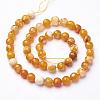 Natural Fire Crackle Agate Beads Strands G-D210-8mm-M2-4