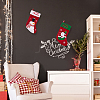 WADORN® 4Pcs 4 Style Cloth Christmas Stocking Hanging Decoration AJEW-WR0001-76-6