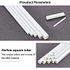 Olycraft 30Pcs 5 Style ABS Plastic Square Hollow Tubes AJEW-OC0003-08A-4