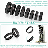 16Pcs 8 Size 201 Stainless Steel Textured Plain Band Rings Set for Women RJEW-UN0002-77EB-5