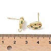 Brass Micro Pave Cubic Zirconia Stud Earring Findings KK-U075-01C-04G-3