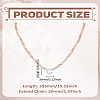 1Pc Glass Rondelle Beaded Necklaces NJEW-LP0007-23G-2