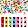50Pcs Opaque UV Plating Acrylic Beads SACR-TA0001-72-2