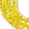 Transparent Electroplate Glass Beads Strands EGLA-A039-T3mm-B21-3