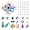 Cheriswelry 32Pcs 8 Style Rainbow Color 304 Stainless Steel Stud Earring Findings FIND-CW0001-20-2