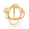 Flower Brass Cup Peg Ring Settings LS-KK-N274-39G-2