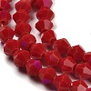 Opaque Solid Color Electroplate Glass Beads Strands EGLA-A039-P4mm-L01-3