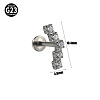 G23 Titanium with Clear Cubic Zirconia Threadless Labrets WG006A0-09-1