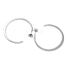 304 Stainless Steel Ring Stud Earrings EJEW-K295-01B-P-2