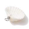 Natural Ark Shell Pendants PALLOY-JF02679-02-4