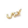 Brass Pave Clear Cubic Zirconia Charms KK-A273-01G-S-2