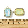 UV Plating Alloy with Mixed Color Glass Rhinestone Pendants FIND-B039-07G-3