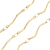 304 Stainless Steel Wavy Bar Link Chains CHS-H116-01M-G-1