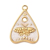 304 Stainless Steel White Enamel Pendants STAS-G399-02G-1